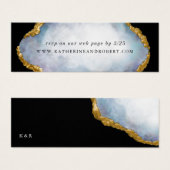 Agate Geode Pearl Golden Wedding Insert Card (Vorne & Hinten)