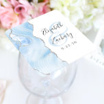 Agate Geode Script Baby Blue Silver Wedding Rechteckiger Pappuntersetzer<br><div class="desc">Dieses elegante,  moderne Hochzeitsgeschenk-Untersetzer besticht durch ein Baby-Blue Aquarell-Dekor mit Imitaten silbernen Glitzer. Einfache Anpassung des kohlegrauen Textes auf weißem Hintergrund,  mit den Namen der Paare in handgeschriebener Kalligrafie über einen großen,  hellblauen Ampersand.</div>