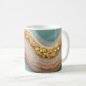 Agate Geode Stone Kaffeetasse (VorderseiteRechts)