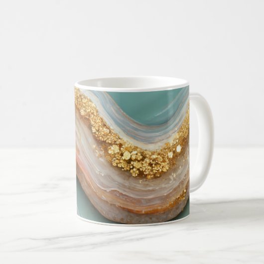 Agate Geode Stone Kaffeetasse (VorderseiteRechts)