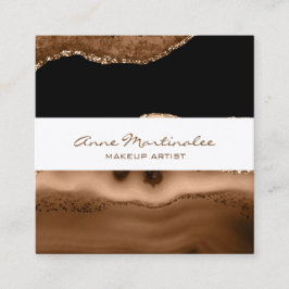 Agate Glitz Square Business Card Quadratische Visitenkarte