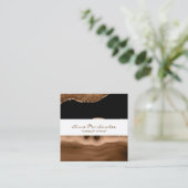 Agate Glitz Square Business Card Quadratische Visitenkarte (Stehend Vorderseite)
