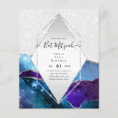 AGATE GLITZER BAT MITZVAH Einladungs-HAUSHALT (Vorderseite)