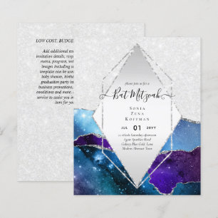 AGATE GLITZER BAT MITZVAH Einladungs-HAUSHALT