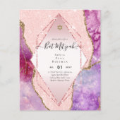 AGATE GLITZER BAT MITZVAH Einladungs-HAUSHALT (Vorderseite)
