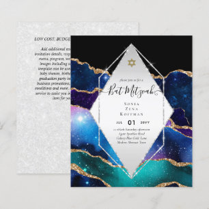 AGATE GLITZER BAT MITZVAH Einladungs-HAUSHALT