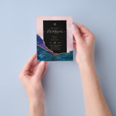 AGATE GLITZER BAT MITZVAH Einladungs-HAUSHALT Flyer (Gruppe)