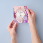 AGATE GLITZER BAT MITZVAH Einladungs-HAUSHALT Flyer (Gruppe)