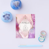 AGATE GLITZER BAT MITZVAH Einladungs-HAUSHALT Flyer (Einzeln)