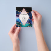 AGATE GLITZER BAT MITZVAH Einladungs-HAUSHALT Flyer (Gruppe)