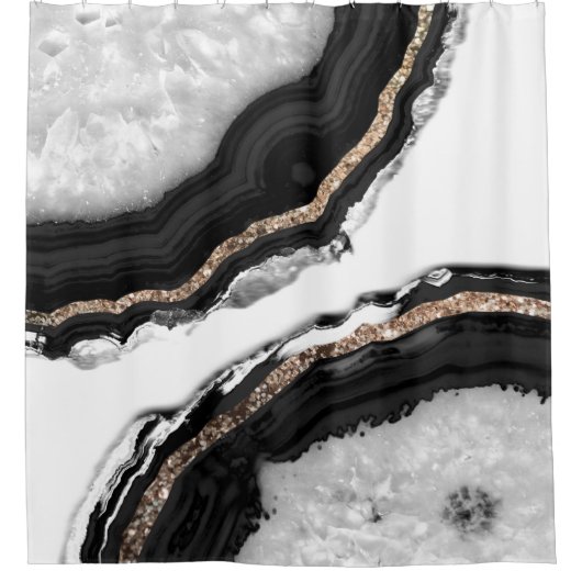 Agate Glitzer Glam #2 Duschvorhang (Vorderseite)