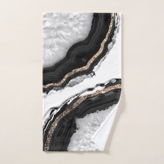 Agate Glitzer Glam #2 #gem Badhandtuch Set (Handtuch)