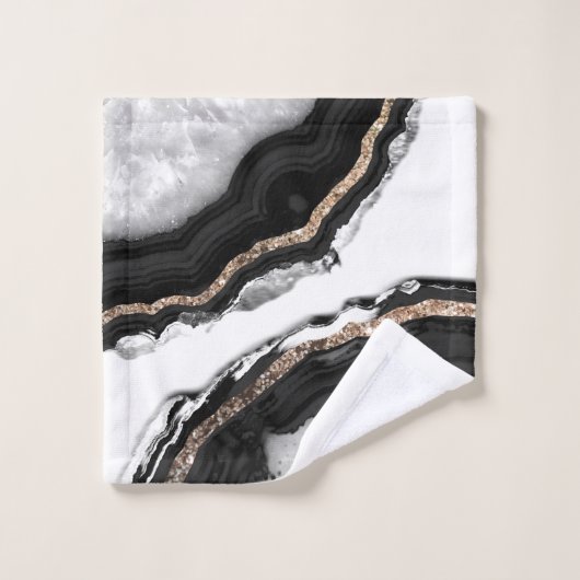 Agate Glitzer Glam #2 #gem Badhandtuch Set (Waschlappen)