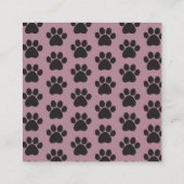 Agate Glitzer Rose Gold Dog Pet Grooming Quadratische Visitenkarte (Rückseite)