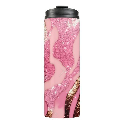Agate Glitzer Thermal Tumbler 12oz Thermosbecher (Vorderseite)