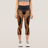 Agate Glitzer Tiger Capri Leggings (Vorderseite)