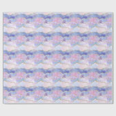 Agate Glitzer Trendy Blue Pink Lila Geschenkpapier (Flach)
