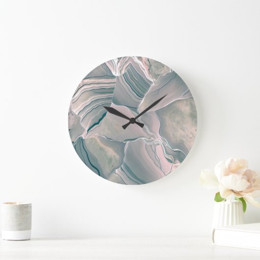 Agate Glow Große Wanduhr (Zuhause)