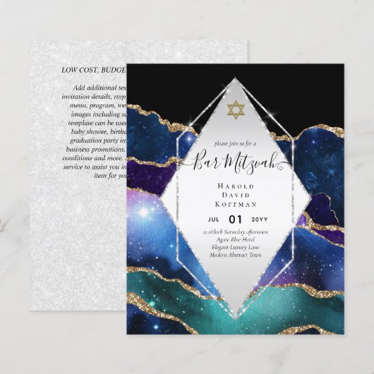 AGATE Gold BAR MITZVAH (Vorne/Hinten)