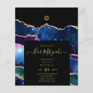 AGATE Gold BAR MITZVAH Flyer