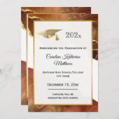 Agate Gold Brown Abschluss Ankündigung (Vorne/Hinten)