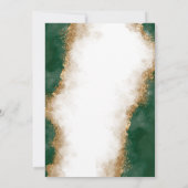 Agate Gold & Green Wedding Speichern Sie die Datum Save The Date (Rückseite)