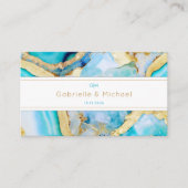 Agate gold QR Code Einladung Hochzeitsfeier (Vorderseite)