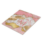 Agate: Gold und Rosa Sequins Fliese (Seite)