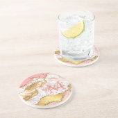 Agate: Gold und Rosa Sequins Getränkeuntersetzer (Seite)