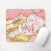 Agate: Gold und Rosa Sequins Mousepad (Mit Mouse)