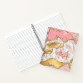 Agate: Gold und Rosa Sequins Notizblock (Innenseite)