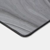 Agate Gray Marble Swirl Individuelle Name Letter Schreibtischunterlage (Ecke)