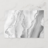 Agate Gray Silver Modern Script Wedding Details Begleitkarte (Rückseite)