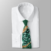 Agate Green Gold Emerald Glitzer Marble Neck Tie Krawatte (Gebunden)