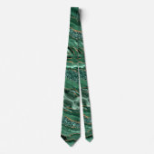 Agate Green Gold Emerald Neck Tie Krawatte (Vorderseite)