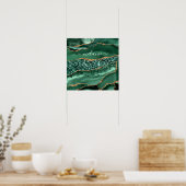 Agate Green Gold Glitzer Geode Marble Individuelle Poster (Küche)