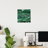 Agate Green Gold Glitzer Geode Marble Individuelle Poster (Heimbüro)
