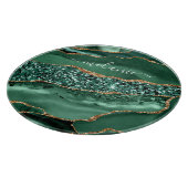 Agate Green Gold Glitzer Geode Marble Individuelle Schneidebrett (Ecke)
