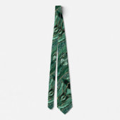 Agate Green Gold Glitzer Marble Gemstone Neck Tie Krawatte (Rückseite)