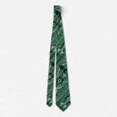 Agate Green Gold Glitzer Marble Neck Tie Geode Krawatte (Rückseite)