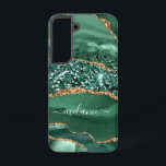 Agate Green Gold Glitzer Marmorieren Sie Ihren Nam Samsung Galaxy Hülle<br><div class="desc">Agate Green Gold Glitzer Geode Marble Individuelle Name Emerald Sparkle Personalisiert Geburtstag - Geburtstag - Geburtstag oder Hochzeitsgeschenk / Beißig - Fügen Sie Ihren Namen - Text oder Entfernen - Make Your Special Gift - Neu vergrössern und verschieben oder entfernen und fügen Sie Text / Elemente mit Anpassungstool. Design von...</div>