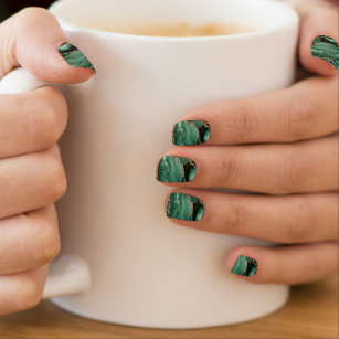 Agate Green Gold Glitzer Sparkone Gemstone Emerald Minx Nagelkunst