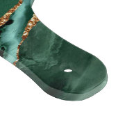 Agate Green Gold Marmor Individuelle Name Cutting  Schneidebrett (Ecke)