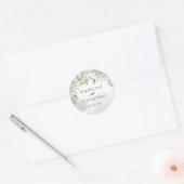 Agate Greenery Eucalyptus Sage Green Wash Wedding Runder Aufkleber (Umschlag)