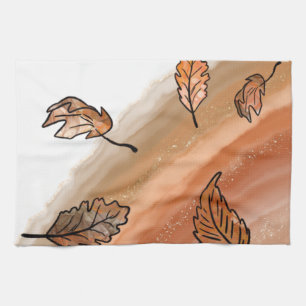 Agate Herbstlaubs Geschirrtuch