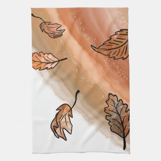 Agate Herbstlaubs Geschirrtuch (Vertikal)