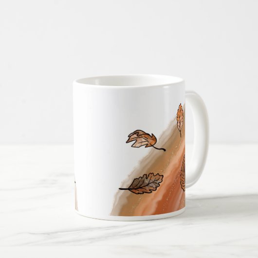 Agate Herbstlaubs Kaffeetasse (VorderseiteRechts)