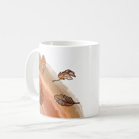 Agate Herbstlaubs Kaffeetasse (Vorderseite Links)