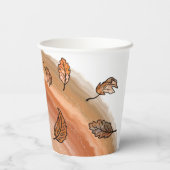 Agate Herbstlaubs Pappbecher (Rückseite)