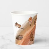 Agate Herbstlaubs Pappbecher (Vorderseite)